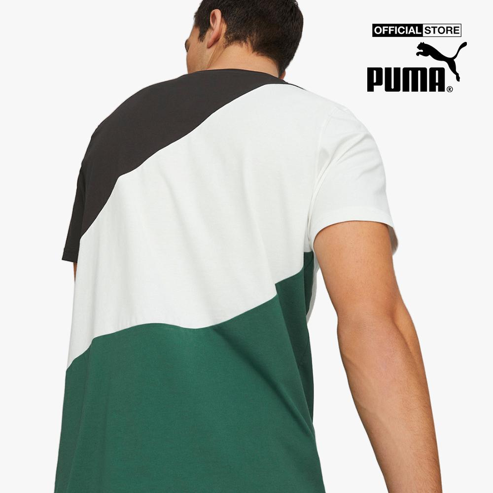 PUMA - Áo thun nam cổ tròn tay ngắn Power Cat 673380-0