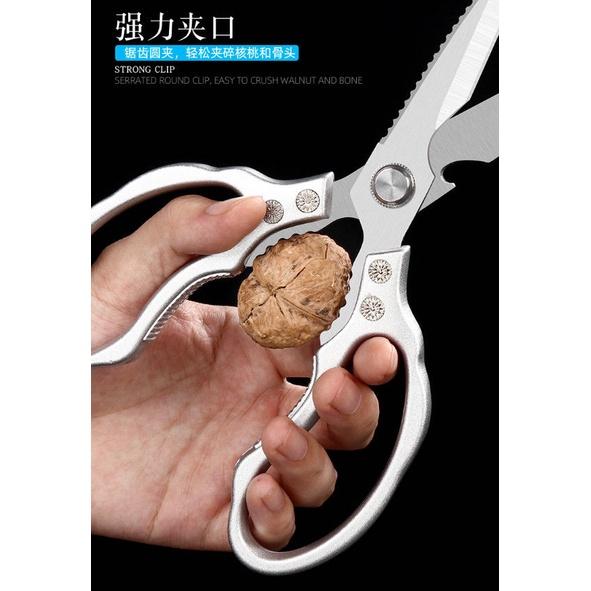 Kéo Đa Năng Nhật Bản Đánh Vẩy Cá Kéo Cắt Xương Gà, Cắt Các Loại Thịt Chất Liệu Thép Cao Cấp Không Gỉ Siêu Sắc