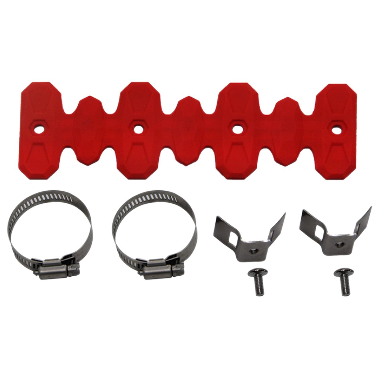 Exhaust Heat Shield, with 2 Pipe Clamps Pipe Guard for 27-51mm Diameter Exhaust Pipe