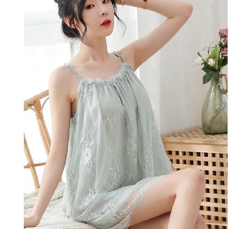 (BIGSIZE) Đầm ngủ ren cao cấp sexy quyến rũ (tặng kèm chip)