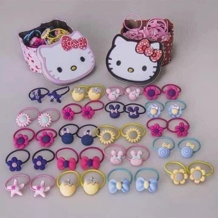 Dây buộc tóc hellokitty cho bé 40 sợi siêu yêu HH56