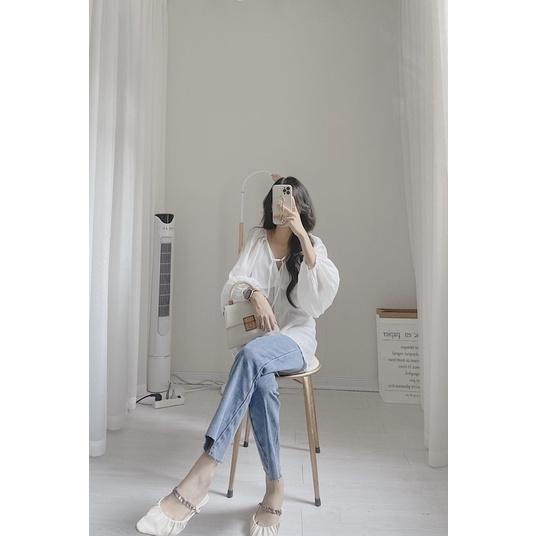 Áo sơ mi kiểu dây trước
