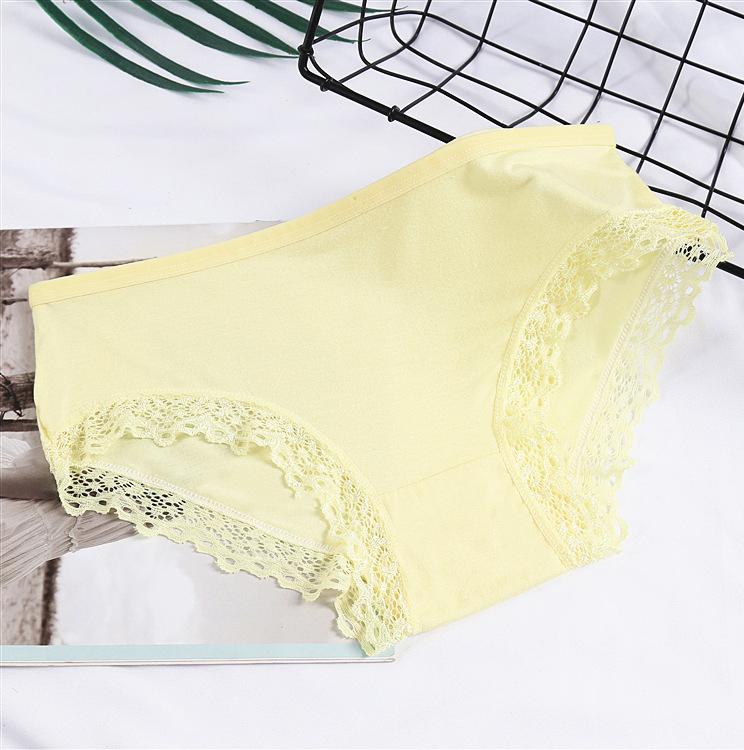 Combo 10 quần lót nữ phối ren chất thun lạnh mềm mại thoáng khí