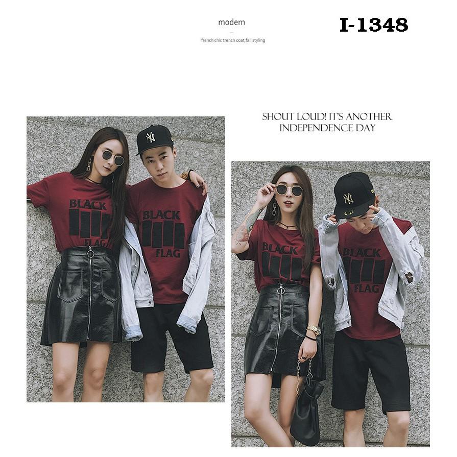 Áo Thun Đôi Đơn Giản Chữ Black - I1348 - XL