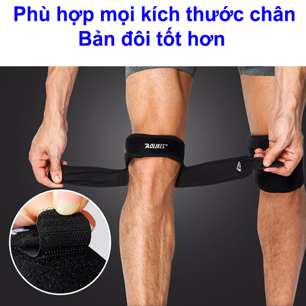 Băng Bảo Vệ Gối Xương Bánh Chè Knee Strap Aolikes Bản Đôi (1 Đôi)