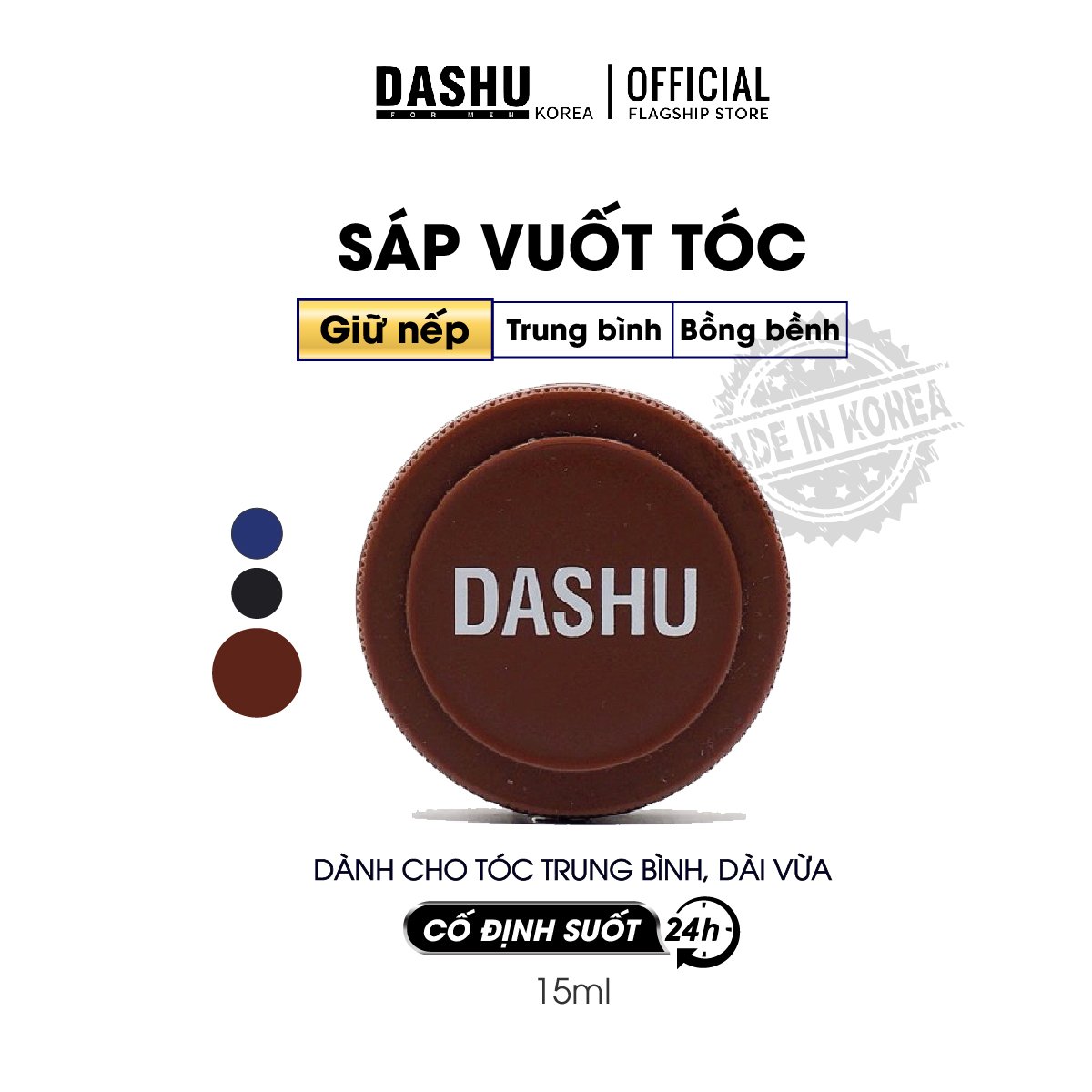 Sáp vuốt tóc nam Dashu for Men Wild Design Muscle Wax 100ml độ cứng 6-7, độ bóng 1, tóc vào nếp tự nhiên, phù hợp với tóc dài, tóc mềm, tóc uốn xoăn, uốn sóng, thuộc dòng uniex dùng cho cả nam và nữ làm tăng độ phồng, độ dày cho tóc.