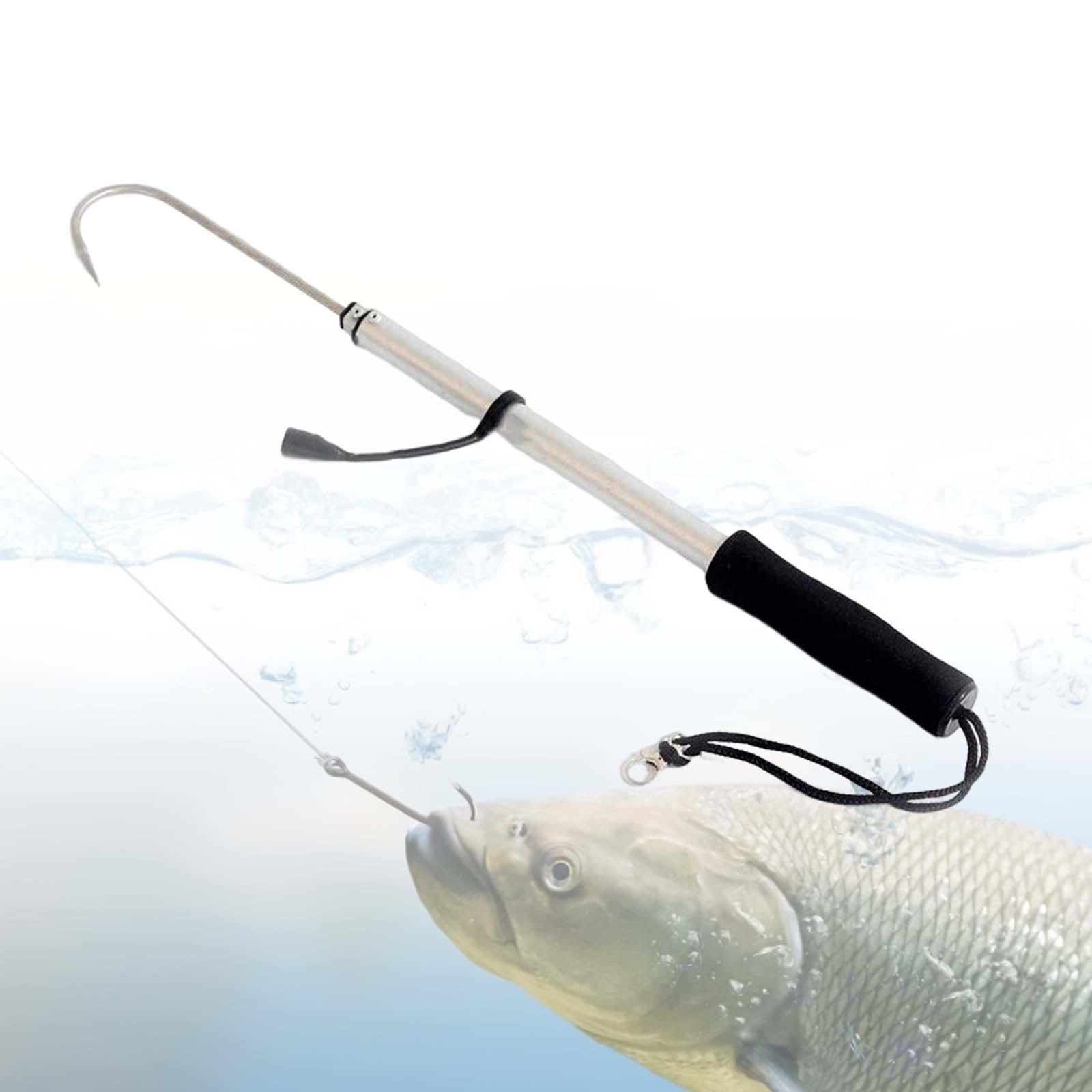 Fishing Gaff Fish Grip Freshwater Portable Lip Grabber with Spear Hook Sturdy Lightweight Boat Fishing Durable Fish Lip Gripper Fish Gripper
