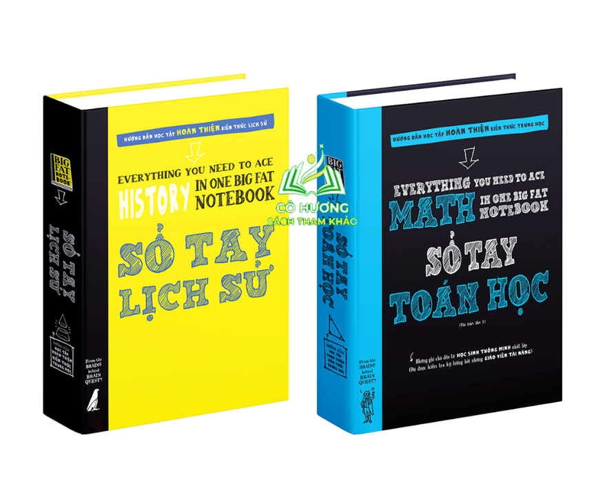 Sách Sổ tay toán học và Sổ tay lịch sử Sách tham khảo lớp 4 đến lớp 12 Bìa cứng 2 cuốn 