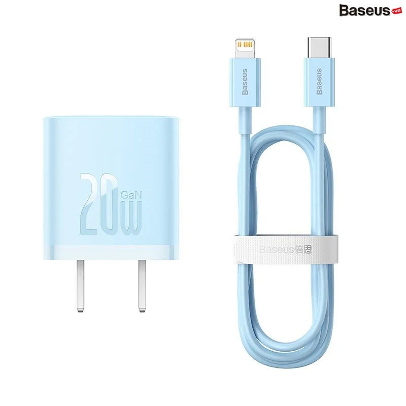 Bộ Sạc Nhanh 20W Baseus GaN5 Fast Charger 1C cho iPhone/Samsung - Hàng chính hãng
