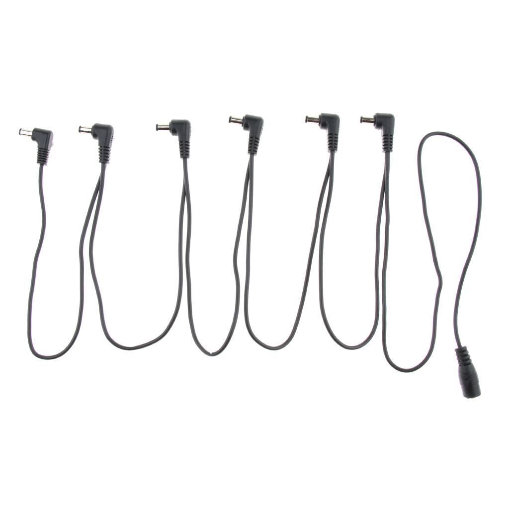 1 to 6 Way Guitar Effect Pedals Power Supply Cable + Adapter