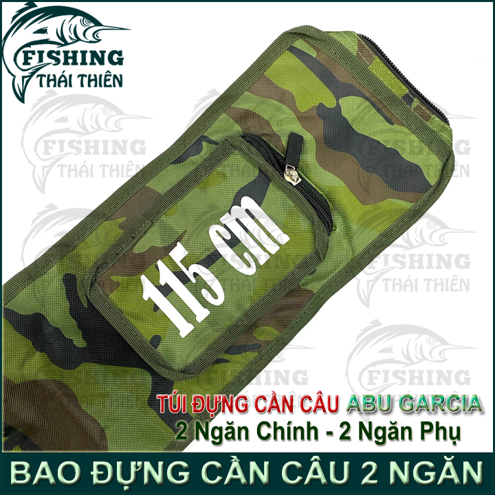 Túi Đựng Cần Câu Cá, Bao Cần Máy Abu Rằn Ri 2 Ngăn Siêu Bền