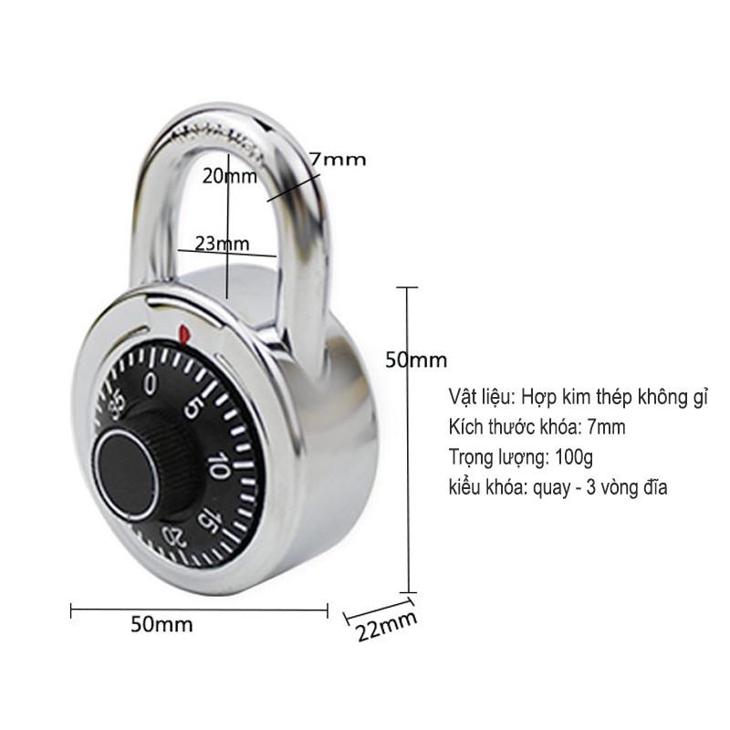 Khóa số dạng núm xoay loại nhỏ 3 số CL45