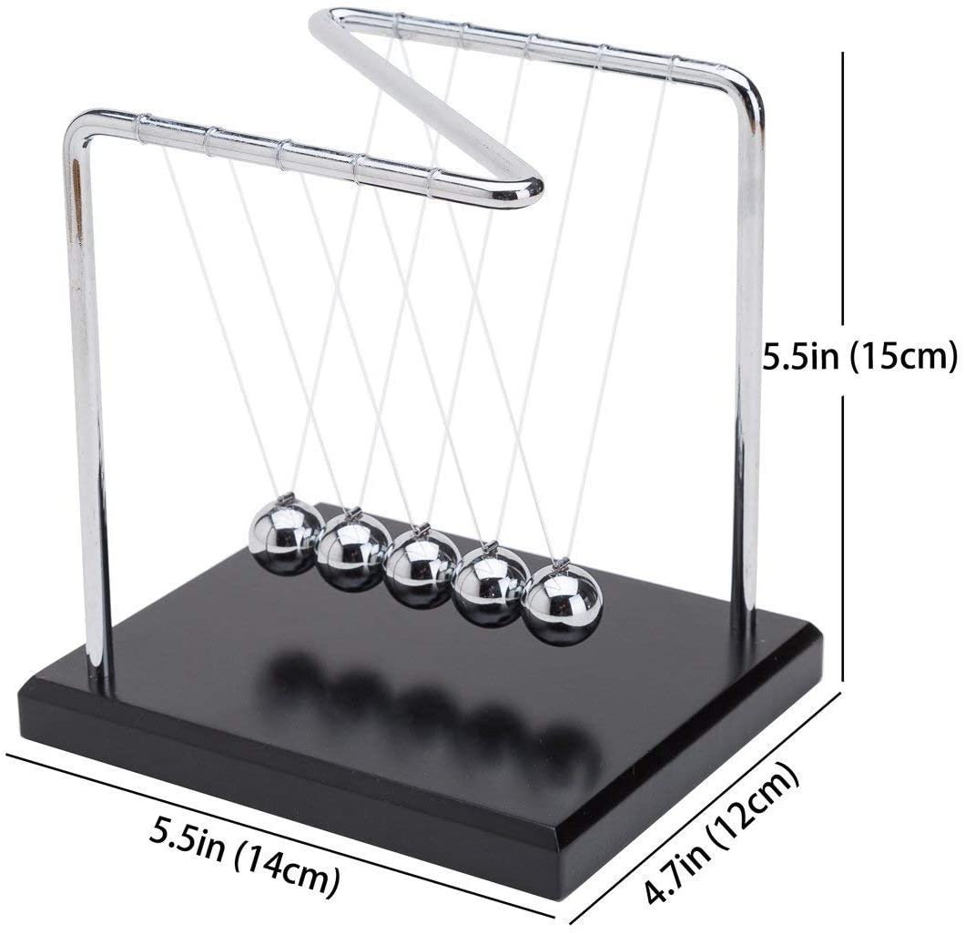 CON LẮC NEWTON PHIÊN BẢN IDEASHOP ĐẾ GỖ 14 x 12 x 15 cm (CRADLE BALANCE BALLS)