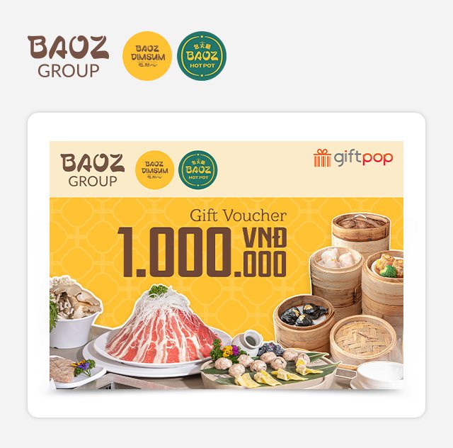 [Giftpop] Phiếu Quà Tặng Baoz Group 1000K