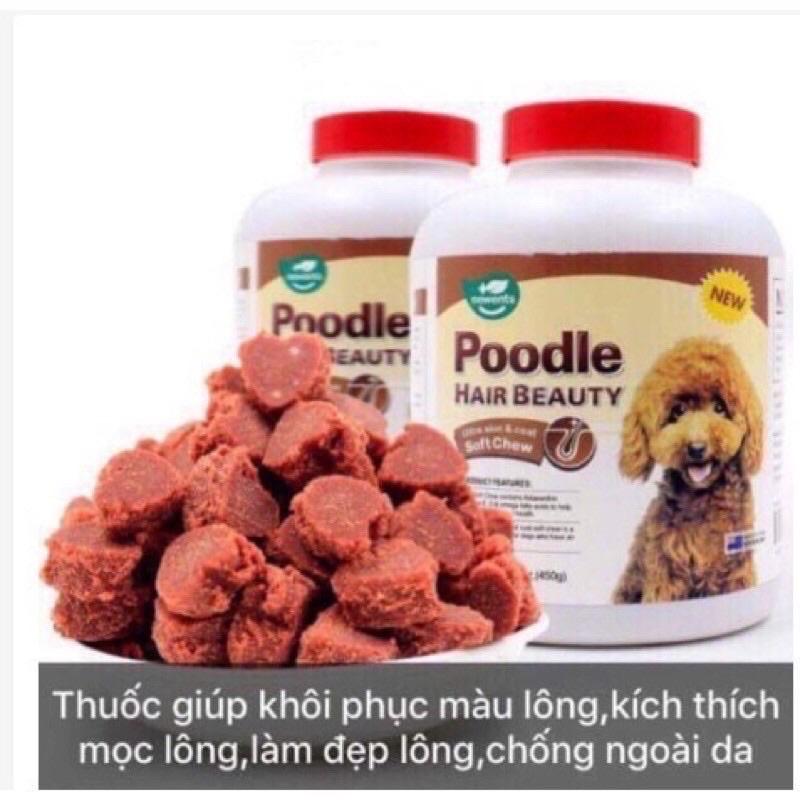 1 hộp ăn dưỡng lông cho Poodle