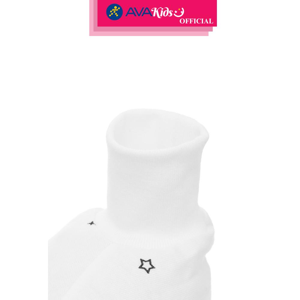 Bộ bao tay, bao chân sao băng đen IQ Baby màu trắng (0 - 3 tháng) - Hàng Chính Hãng