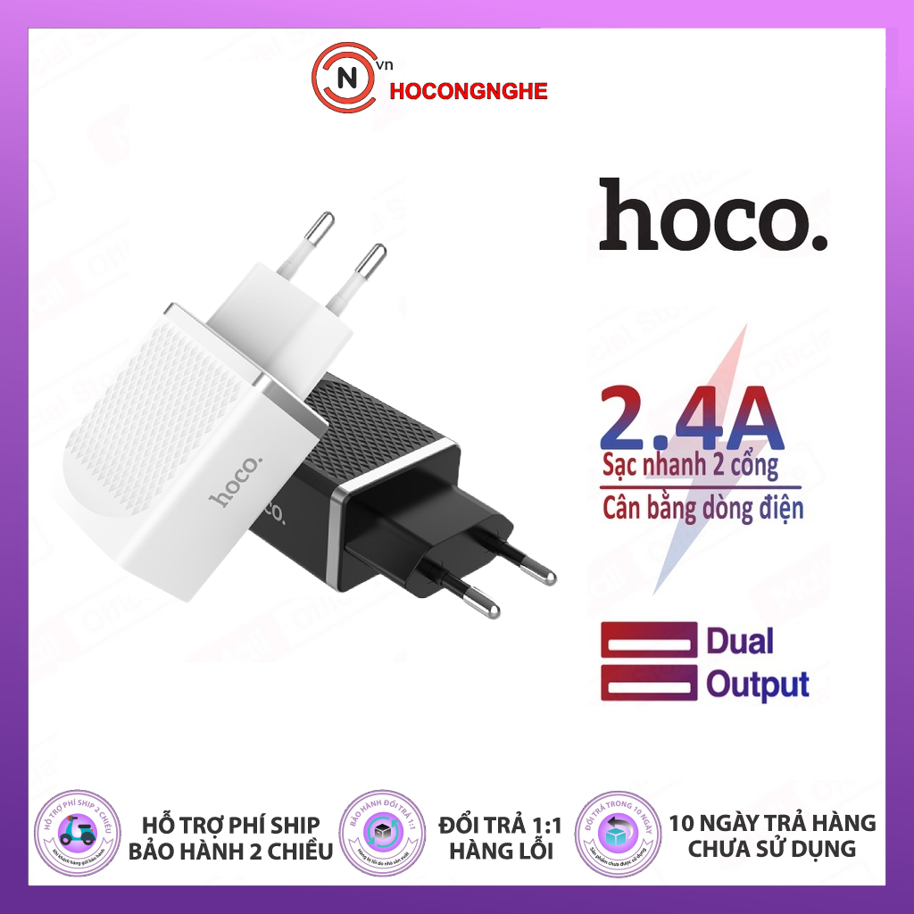 Củ Sạc Nhanh Hoco C43A - Sạc Nhanh + Tặng 1 Cáp Micro Usb - Chính Hãng