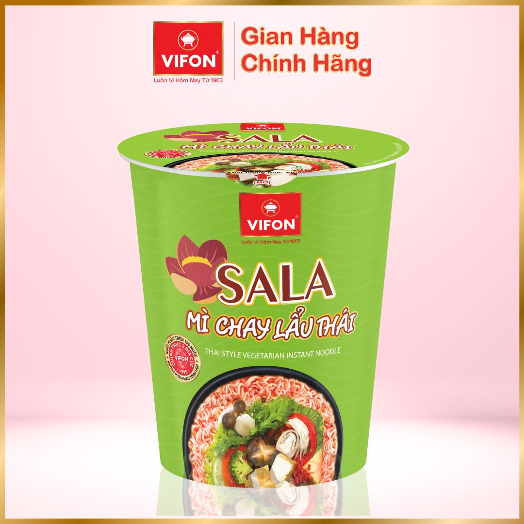 Thùng 24 ly Mì chay lẩu thái Sala 60gr/ly