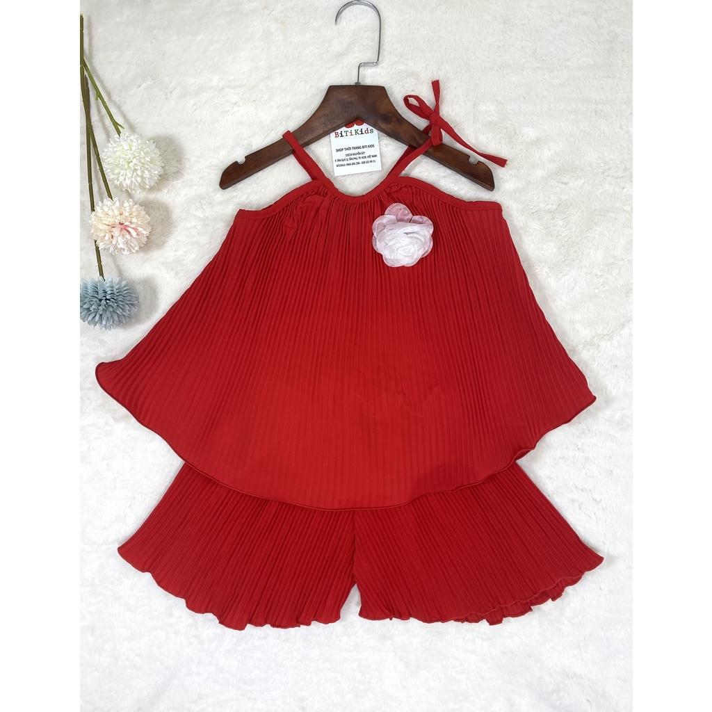 Đồ bộ bé gái dập li cao cấp ,quần áo trẻ em siêu xinh BITIKIDS kiểu dáng babydol dễ thương xinh xắn size 8 - 22 kg