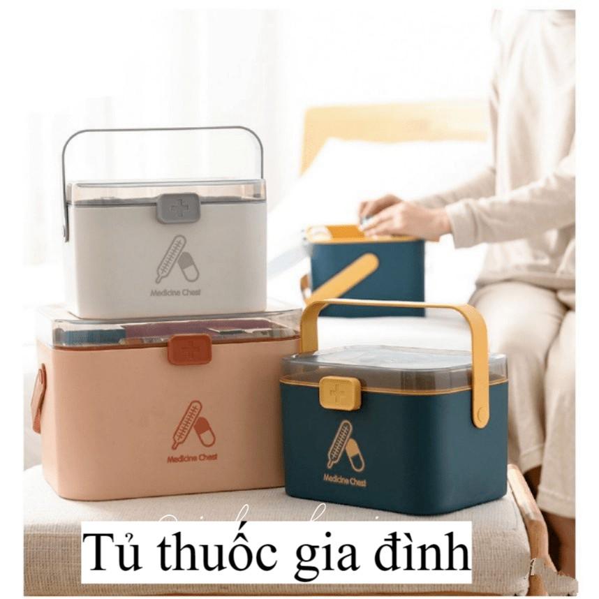 Hộp đựng thuốc y tế cho cá nhân gia đình có khay uống thuốc tây tiện lợi bằng nhựa mã TB569