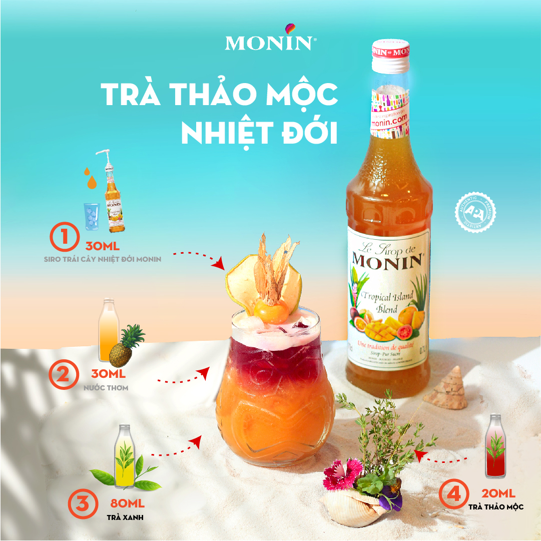 Siro Hoa Quả Nhiệt Đới MONIN - 700ML