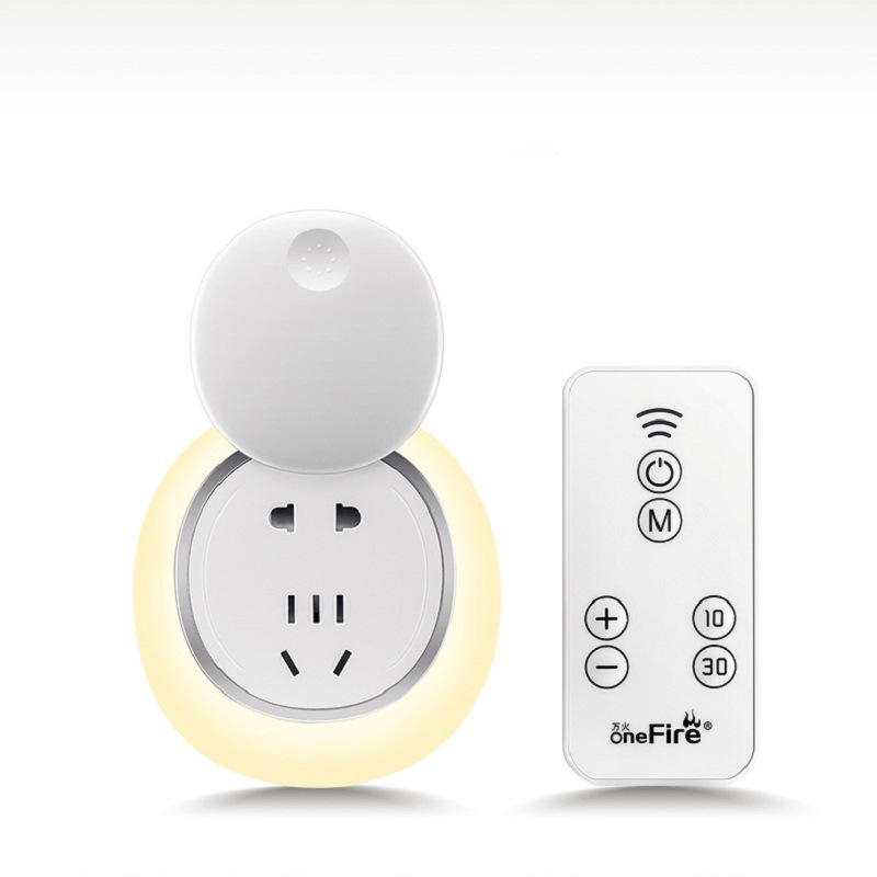 Đèn ngủ ổ cắm điện cảm biến ánh sáng - Có remote