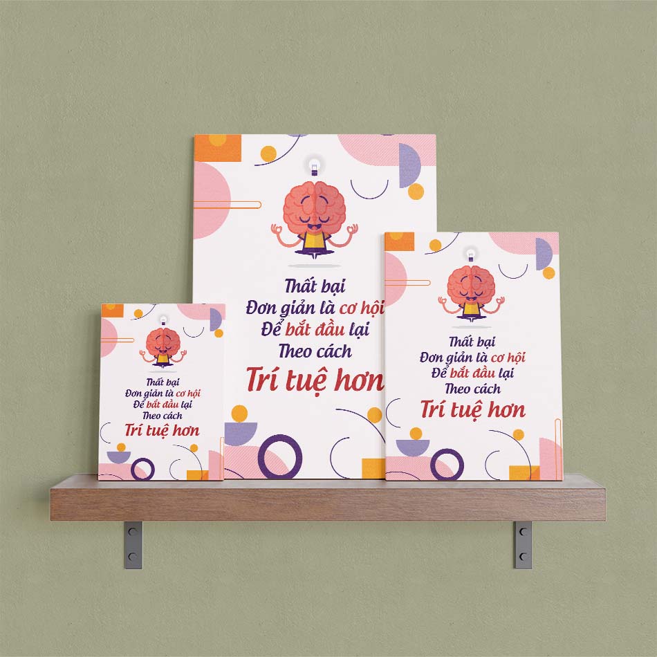 Tranh động lực trang trí văn phòng làm việc - Thất bại đơn giản là cơ hội để bắt đầu lại theo cách trí tuệ hơn - DL001