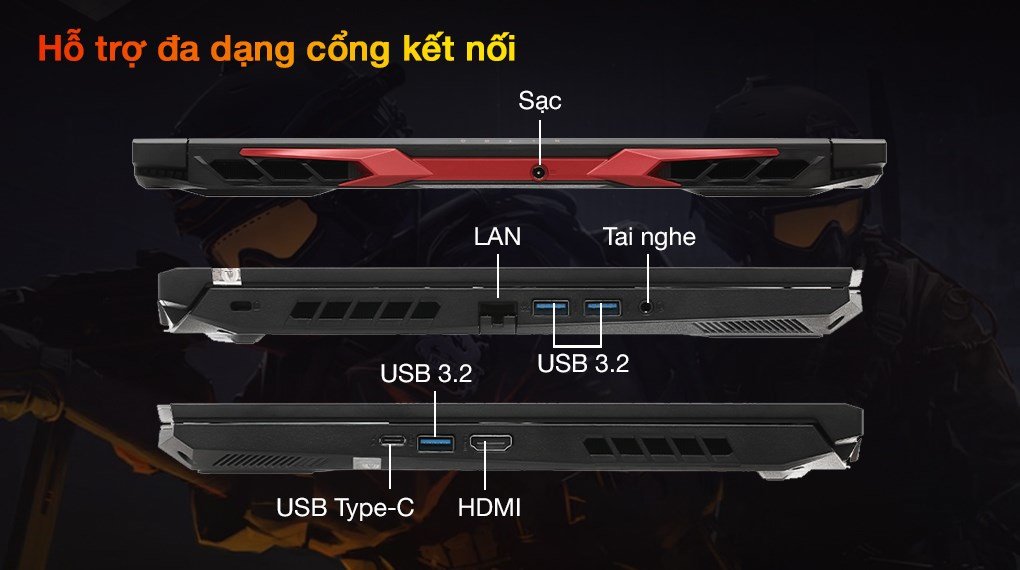 Acer Nitro AN515 57 720A i7 11800H/8GB/512GB/4GB RTX3050Ti/15.6"F/144Hz/Win11//Đen - Hàng chính hãng