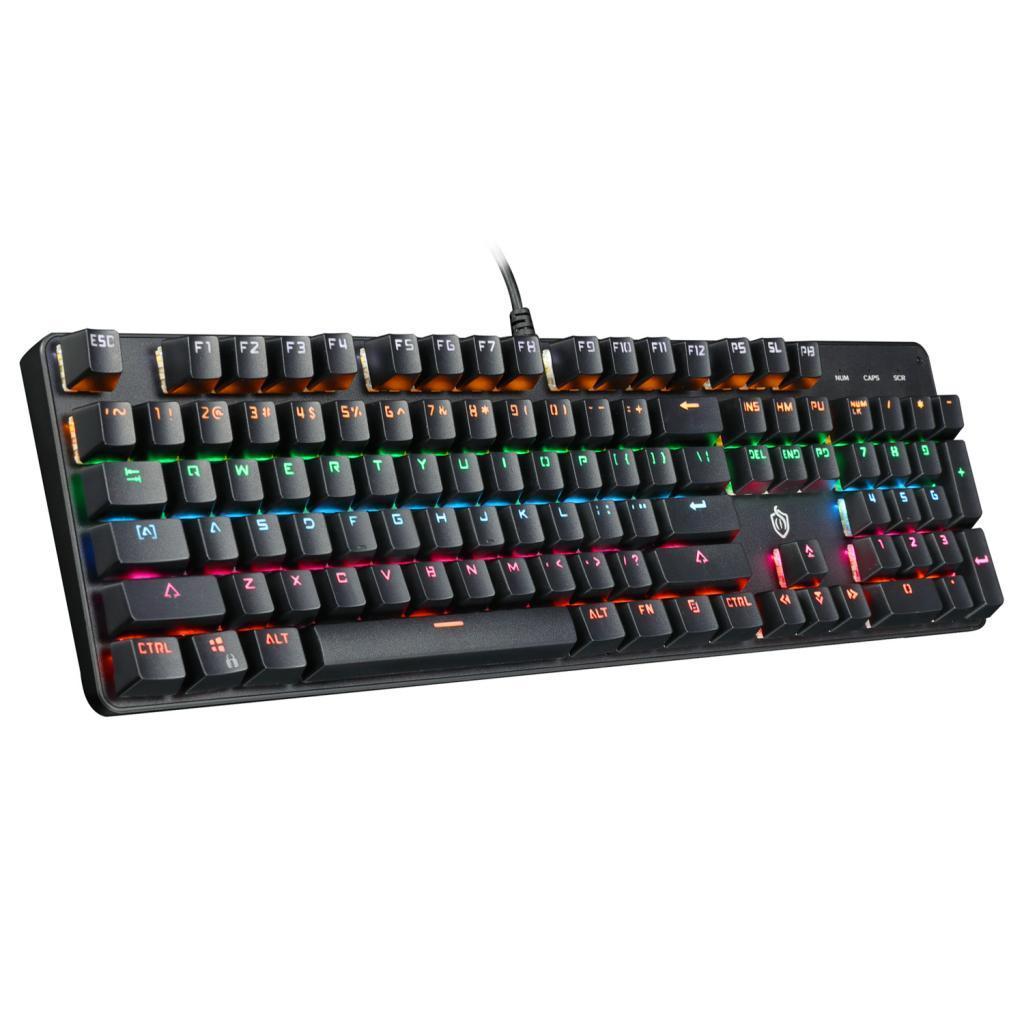 Mechanical Game Keyboard LED Backlit Wired Keyboard for Windows PC Black