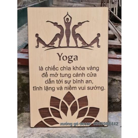 Tranh Treo Tường Yoga Trang Trí Phòng Thiền , Phòng Tập Yoga ... Bằng Gỗ