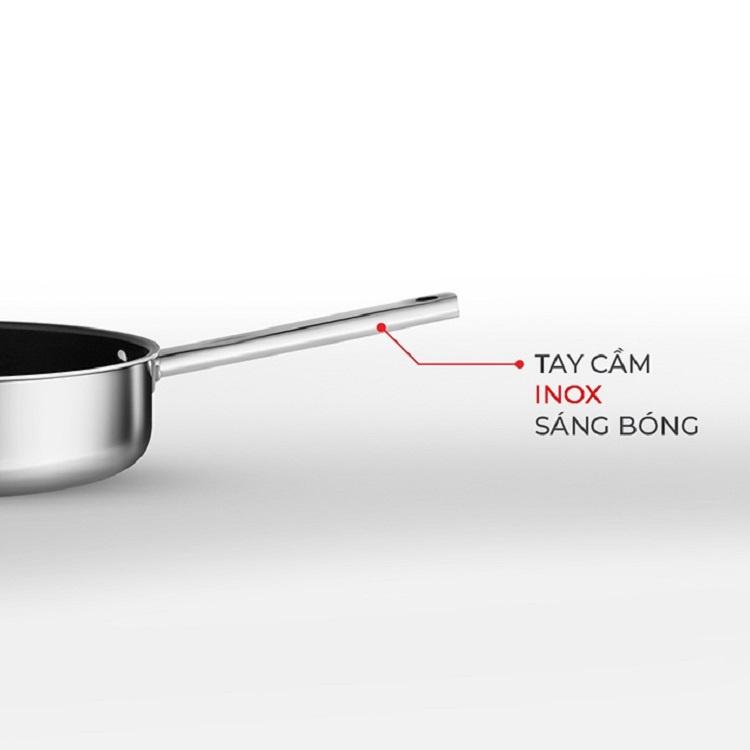 Chảo Elmich Inox 2 Lớp Cao Cấp Đáy Liền Tri-max XS EL-3752 Size 24cm
