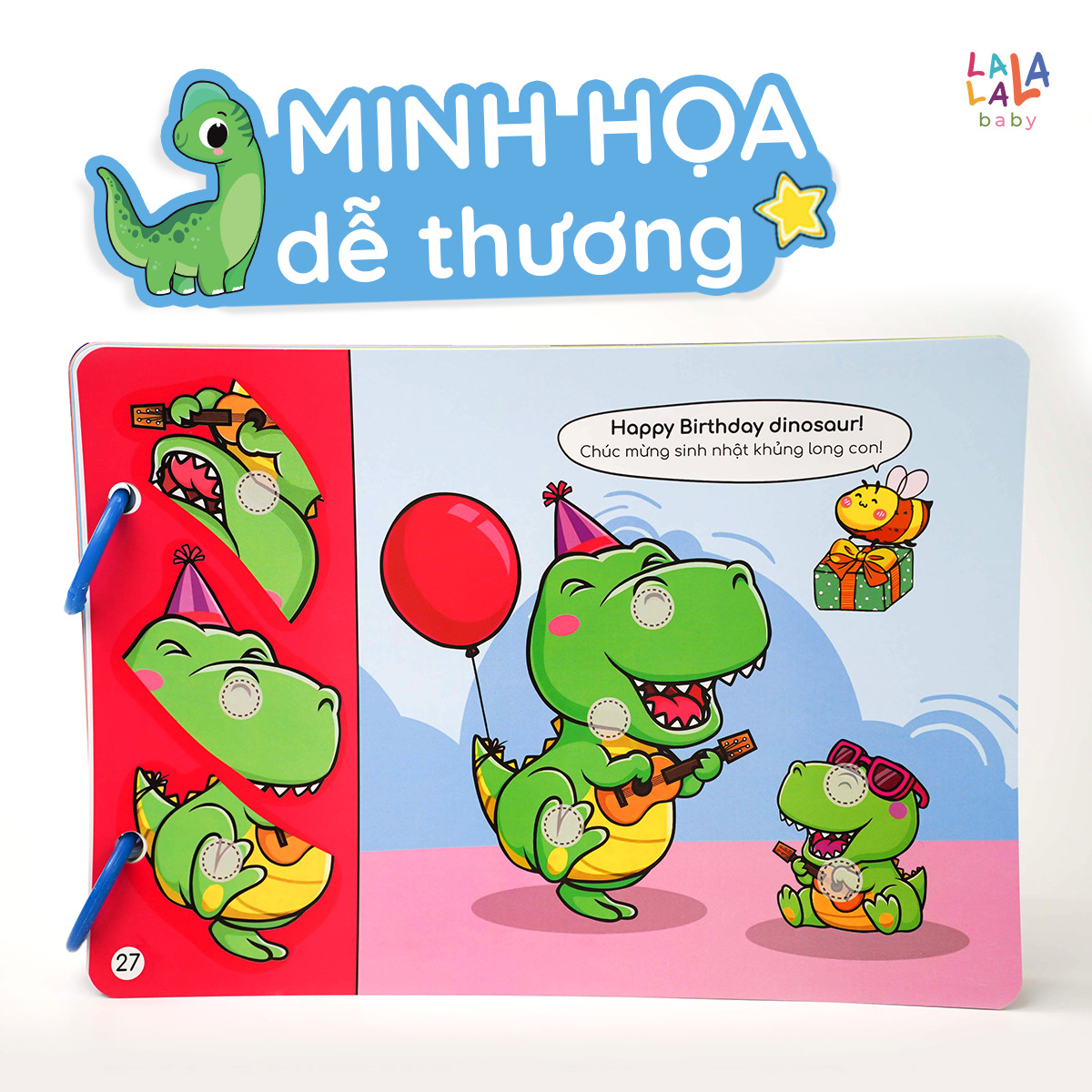 Học liệu bóc dán Busy Book cho bé Lalala Baby nhiều chủ đề đa dạng, song ngữ Anh Việt - Beezi Book