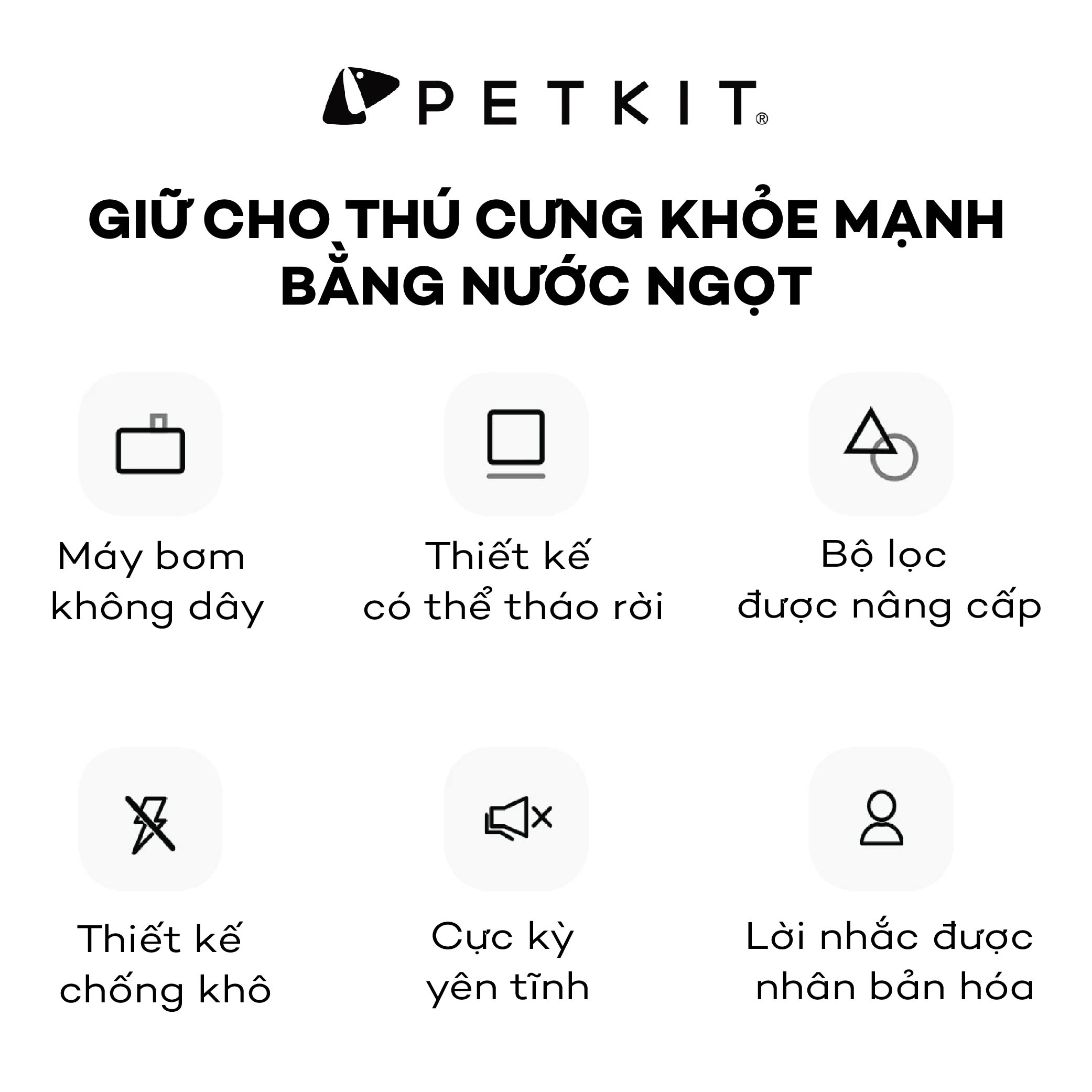 Máy Lọc Nước Cho Mèo, Máy Uống Nước Bơm Không Dây Petkit EVERSWEET SOLO SE（WIRELESS PUMP)