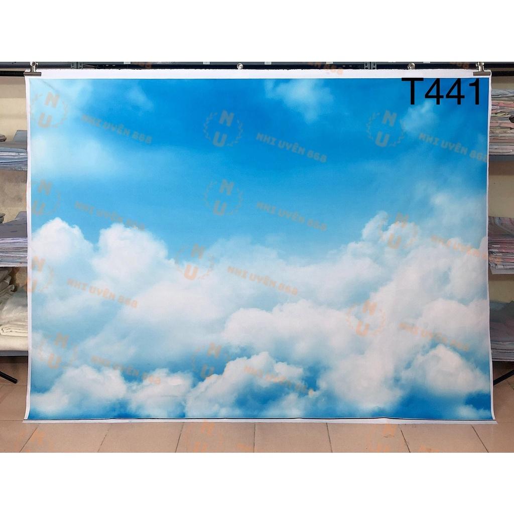 Tranh vải decor / Thảm vải treo tường / Thảm vải chụp ảnh chủ đề cảnh mây trời