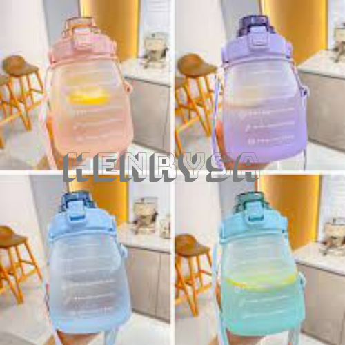 Bình Nước Có Vạch Báo Giờ Uống Nước Dễ Thương 1.3L - HENRYSA
