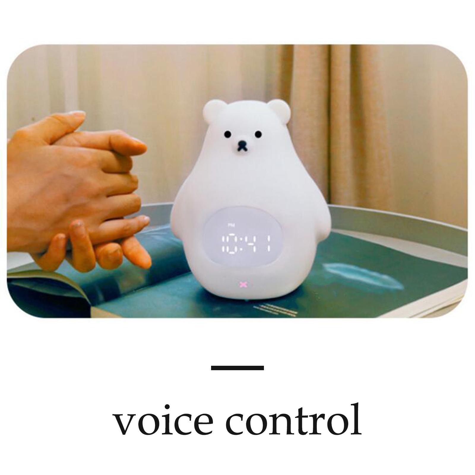 USB Charging Children Bedroom Room Decor Silicone Bear Bedside Lamp Night Light