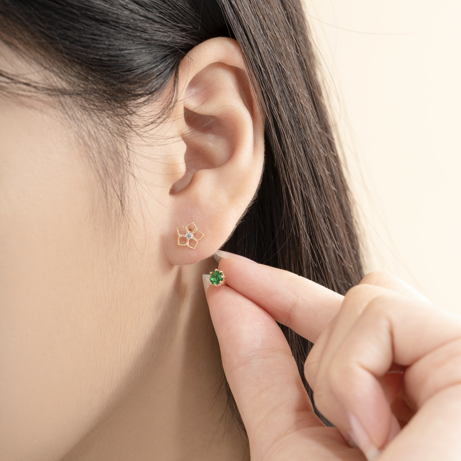 Bông Tai Nữ Vàng 14K BT378 Huy Thanh Jewelry