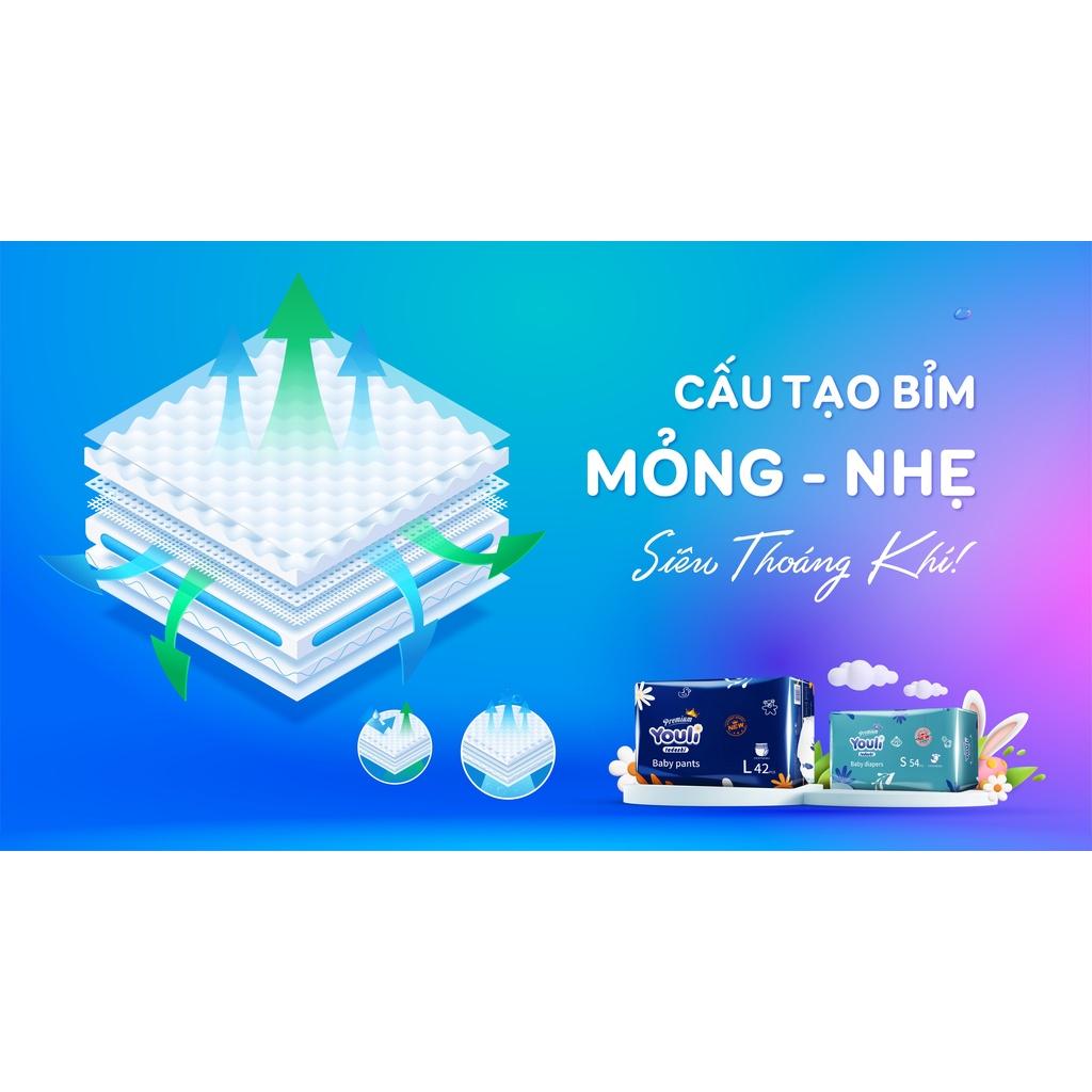 Combo 3 Bịch Tã Bỉm Y Tế Dán/Quần Dr. YOULI Đai Chun Mềm Mại, Mỏng Nhẹ Siêu Thấm Hút Đủ Size S - 3XL Cho Bé 4kg - 20kg