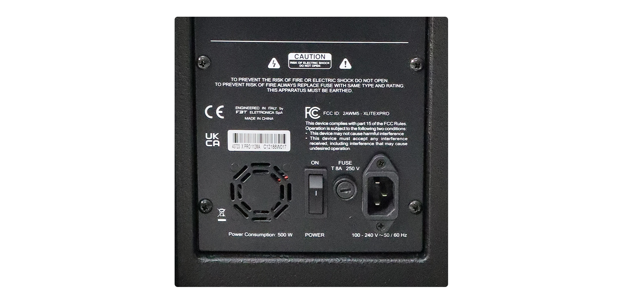 X PRO 112MA Loa Monitor Liền Công Suất 1500W 12inch FBT - HÀNG CHÍNH HÃNG