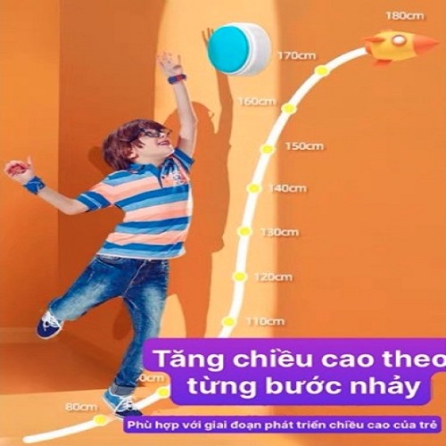 Thiết bị tập nhảy, bộ chạm nhảy tăng chiều cao tặng kèm thước đo dán tường, 2 pin