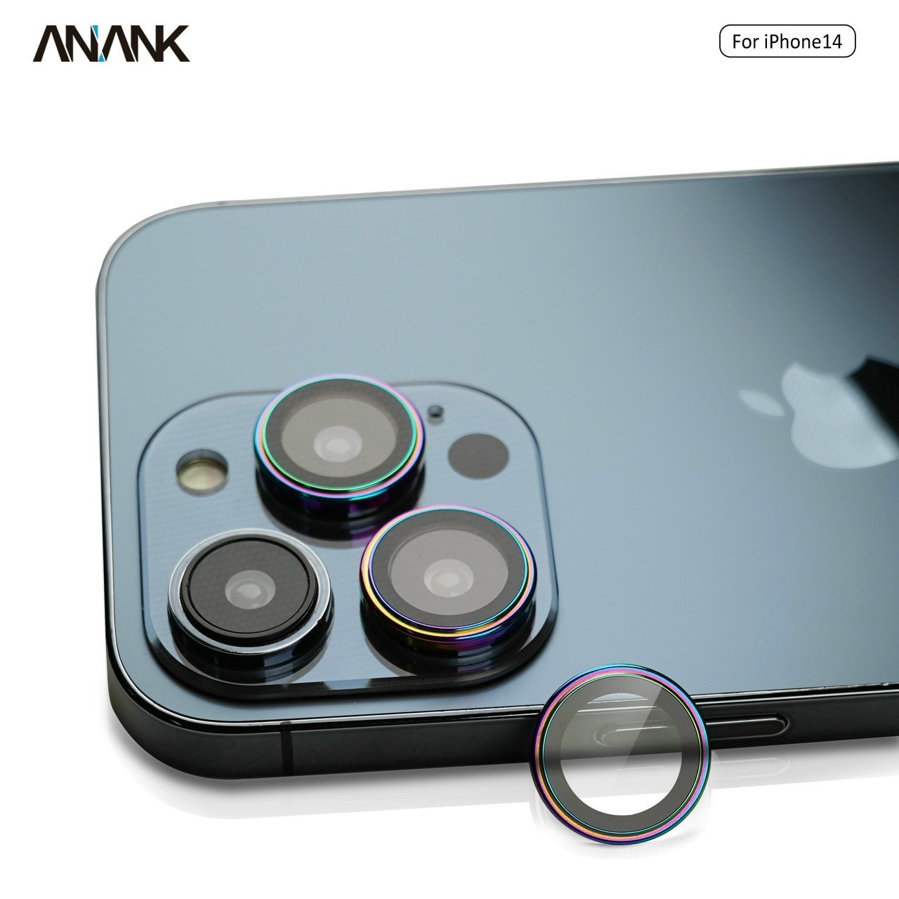 Kính cường lực camera Anank Titanium danh cho iPhone 14 Pro, 14 Pro Max - hàng chính hãng