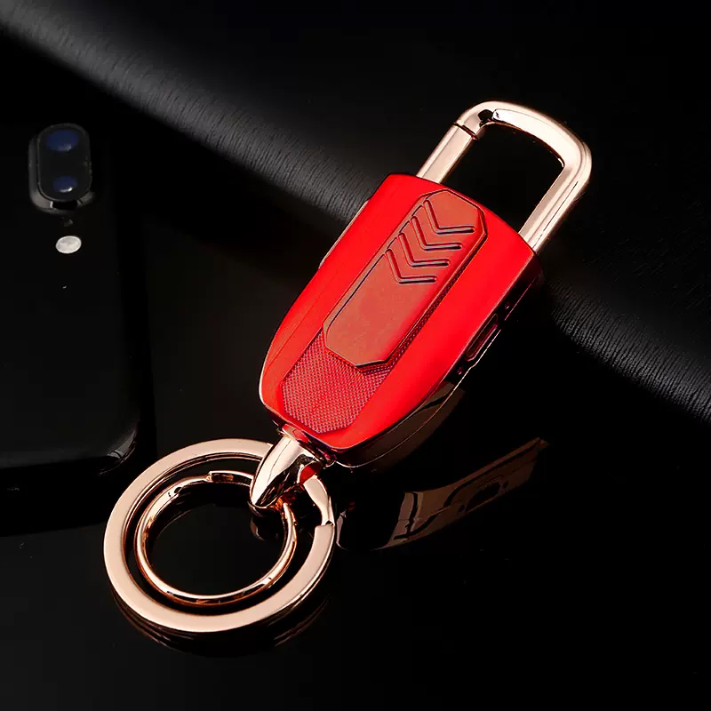 Móc Khoá Bật Lửa Điện Hợp Kim Không Rỉ Sạc Điện USB Chất Lượng Cao