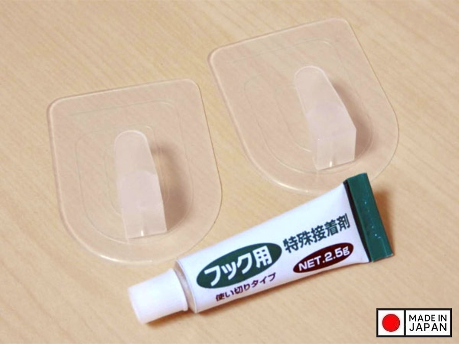 Set 02 móc dính + tuýp keo dán Kokubo Hook size M - Made in Japan