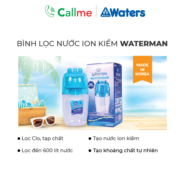 Bình Lọc Nước Ion Kiềm Alkaline Waterman - Hàng chính hãng