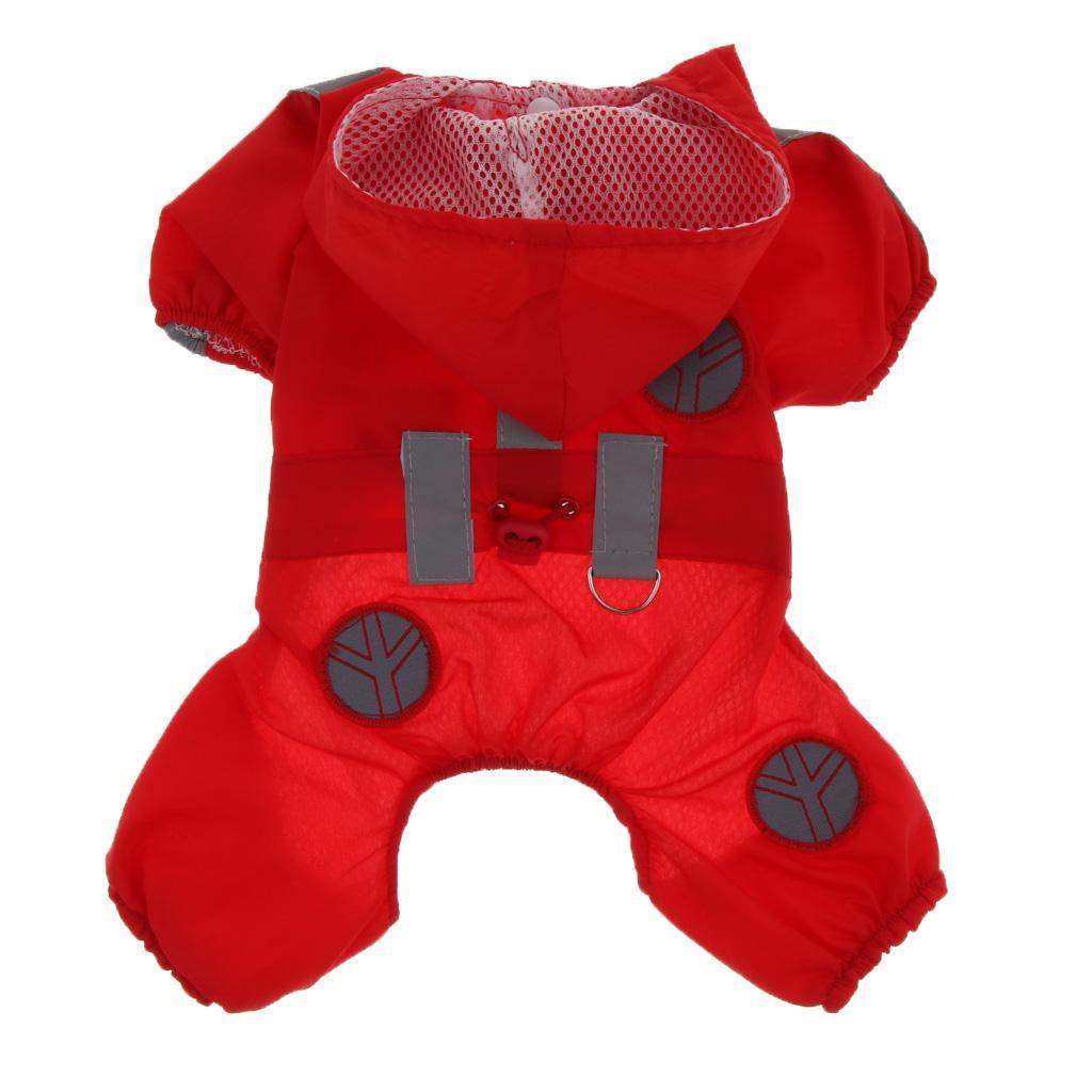 Waterproof Reflective Dog Raincoat Pet Rain Poncho Dog Pet Rainwear