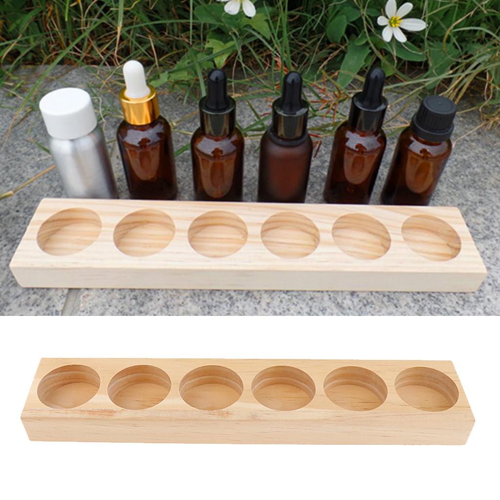 Essential Oil Storage Case Display Stand  Oil Wood Rack Holder Tray