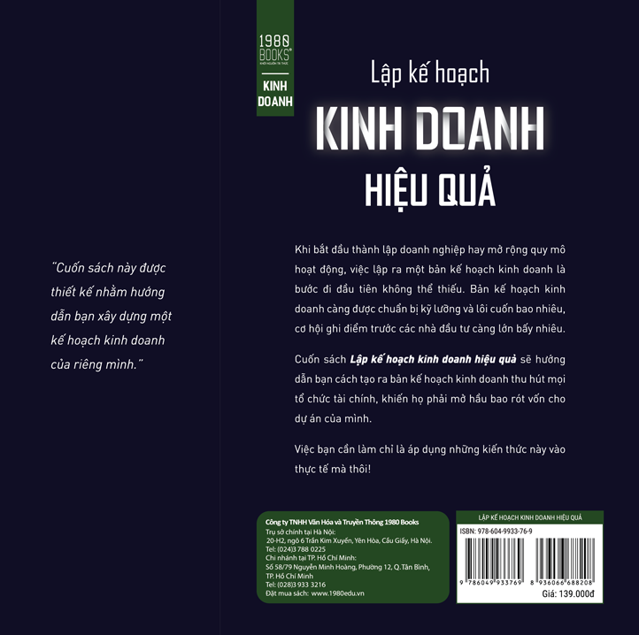Sách Lập Kế Hoạch Kinh Doanh Hiệu Quả