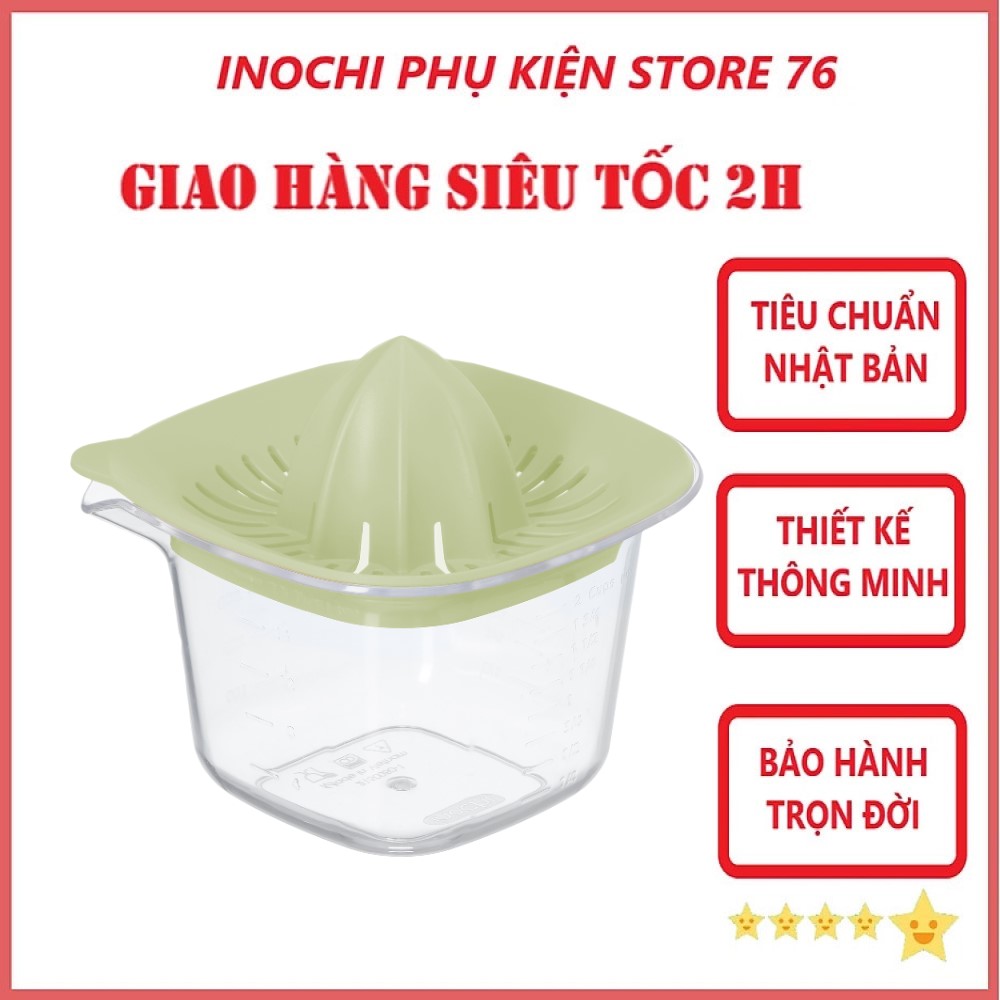 Bộ Vắt Cam Chanh Thân Trong Yoko 500ml Sản Xuất Theo Tiêu Chuẩn Nhật Bản Đảm Bảo An Toàn Cho Sức Khỏe - Tặng Kèm Khăn Lau Tay PaKaSa ( Giao màu ngẫu nhiên)