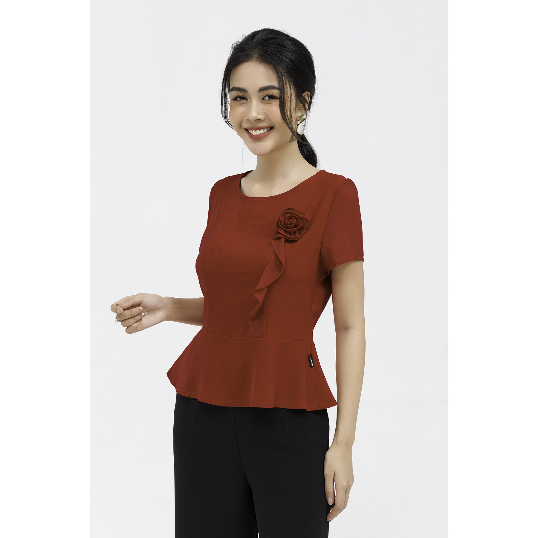 áo peplum voan phối GBQ008 Lamer L61B21Q011