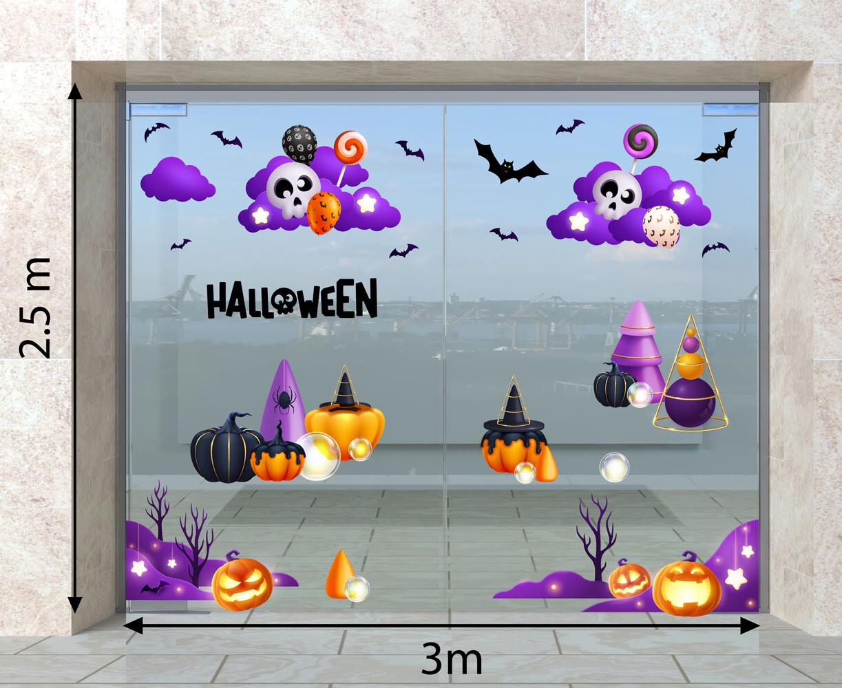 DECAL TRANG TRÍ HALLOWEEN 2023  COMBO SỐ 4